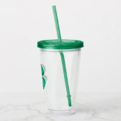 Lucky 4 Leaf Irish Clover acryltumbler Acryl Drinkbeker (Links)