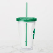 Lucky 4 Leaf Irish Clover acryltumbler Acryl Drinkbeker (Rechts)