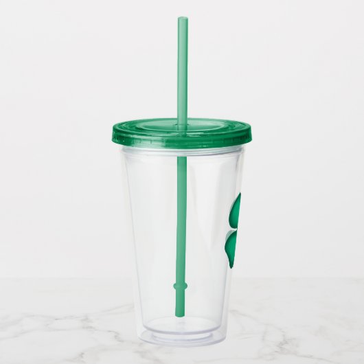 Lucky 4 Leaf Irish Clover acryltumbler Acryl Drinkbeker (Rechts)
