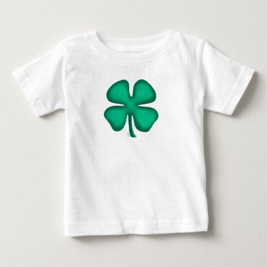 Lucky 4 Leaf Irish Clover baby shirt (Voorkant)