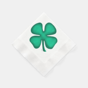 Lucky 4 Leaf Irish Clover-bedekte cocktailservet Servetten