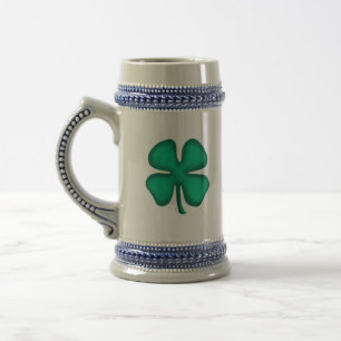 Lucky 4 Leaf Irish Clover beer stein Bierpul