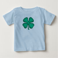 Lucky 4 Leaf Irish Clover blue T shirt