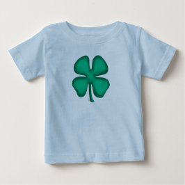 Lucky 4 Leaf Irish Clover blue T shirt
