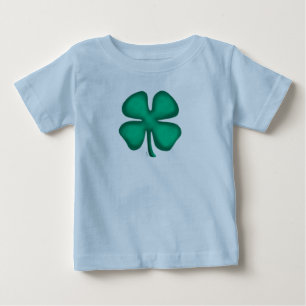 Lucky 4 Leaf Irish Clover blue T shirt