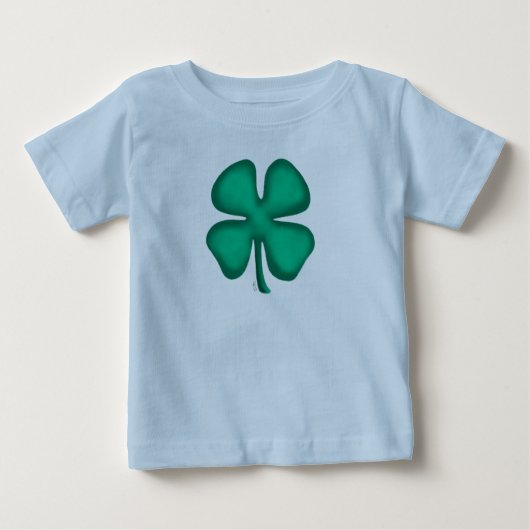 Lucky 4 Leaf Irish Clover blue T shirt (Voorkant)