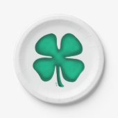Lucky 4 Leaf Irish Clover-borden Papieren Bordje (Voorkant)