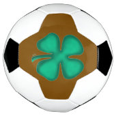 Lucky 4 Leaf Irish Clover bruin voetbal (Gedraaid)