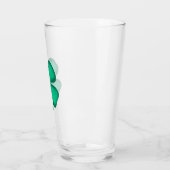 Lucky 4 Leaf Irish Clover Collins glass tumbler (Links)