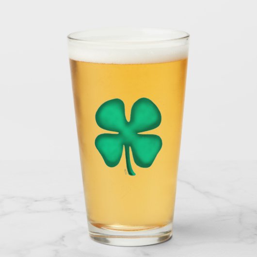 Lucky 4 Leaf Irish Clover Collins glass tumbler (Voorkant gevuld)