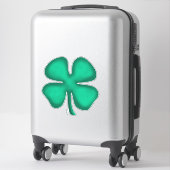 Lucky 4 Leaf Irish Clover extra lg contour sticker (Koffer)