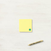 Lucky 4 Leaf Irish Clover gele notitieblokken Post-it® Notes (Op bureau)