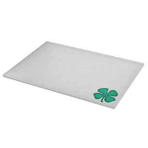 Lucky 4 Leaf Irish Clover glazen snijplank
