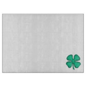Lucky 4 Leaf Irish Clover glazen snijplank (Voorkant)