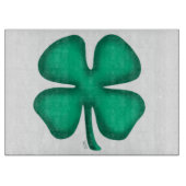 Lucky 4 Leaf Irish Clover glazen snijplank (Voorkant)