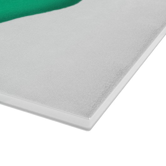 Lucky 4 Leaf Irish Clover glazen snijplank (Hoek)