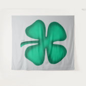 Lucky 4 Leaf Irish Clover gray tapestry Wandkleed (Voorkant (horizontaal))