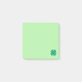 Lucky 4 Leaf Irish Clover green 3x3 note pads (Voorkant)