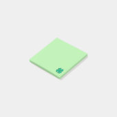 Lucky 4 Leaf Irish Clover green 3x3 note pads (Schuin)
