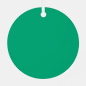 Lucky 4 Leaf Irish Clover green rnd metal ornament (Achterkant)