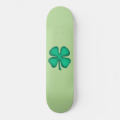 Lucky 4 Leaf Irish Clover green skateboard (Voorkant)