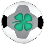 Lucky 4 Leaf Irish Clover grijs voetbal (Gedraaid)