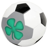Lucky 4 Leaf Irish Clover grijs voetbal (Drie kwart)