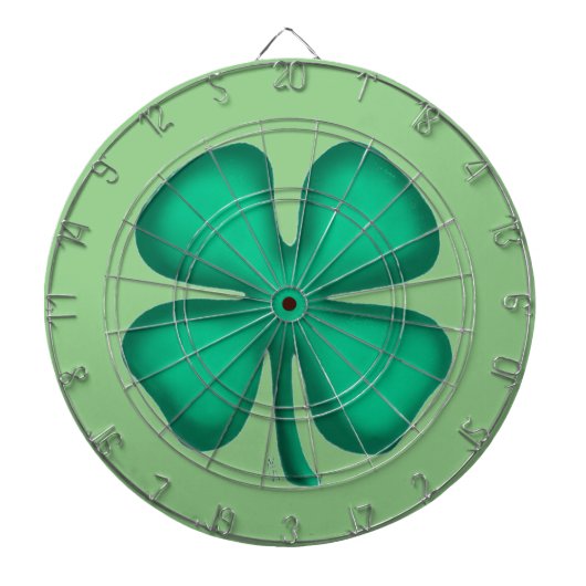 Lucky 4 Leaf Irish Clover groen dartboard Dartbord (Voorkant)