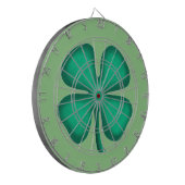 Lucky 4 Leaf Irish Clover groen dartboard Dartbord (Voorkant Links)