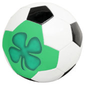 Lucky 4 Leaf Irish Clover groen voetbal (Drie kwart)