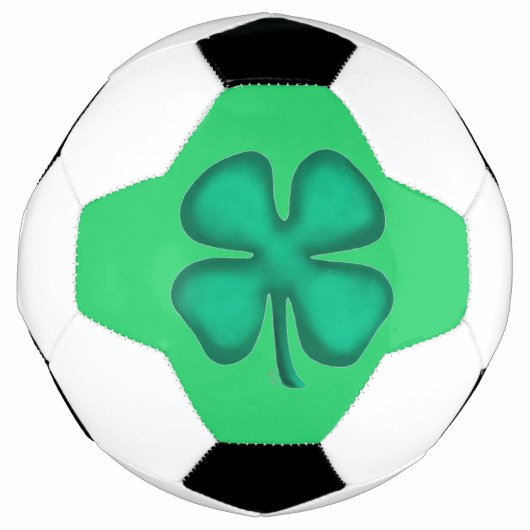 Lucky 4 Leaf Irish Clover groen voetbal (Voorkant)