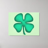 Lucky 4 Leaf Irish Clover groene canvas print (Voorkant)