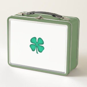 Lucky 4 Leaf Irish Clover groene lunchbox