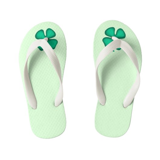 Lucky 4 Leaf Irish Clover groene peuter teenslippe Kinder Teenslippers (Voetbed)