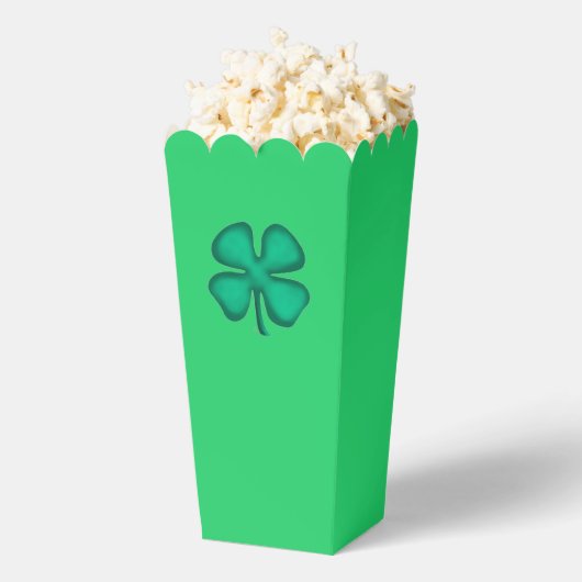 Lucky 4 Leaf Irish Clover groene popcorn dozen Bedankdoosjes (Popped)