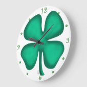 Lucky 4 Leaf Irish Clover grote klok (Hoek)