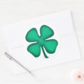 Lucky 4 Leaf Irish Clover grote ronde stickers (Envelop)