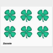 Lucky 4 Leaf Irish Clover grote ronde stickers (Vel)