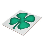 Lucky 4 Leaf Irish Clover grote tegel Tegeltje (Zijkant)