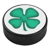 Lucky 4 Leaf Irish Clover hockey puck (3/4)
