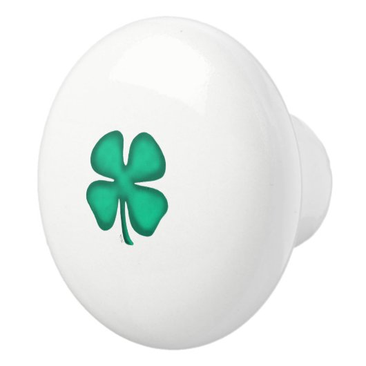 Lucky 4 Leaf Irish Clover-keramische knop (Rechts)