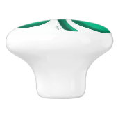 Lucky 4 Leaf Irish Clover-keramische knop (Zijkant)