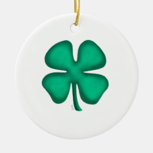 Lucky 4 Leaf Irish Clover-keramische versiering, t Keramisch Ornament