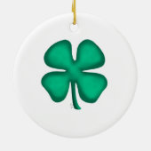 Lucky 4 Leaf Irish Clover-keramische versiering, t Keramisch Ornament (Achterkant)