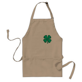 Lucky 4 Leaf Irish Clover khaki chef apron Standaard Schort