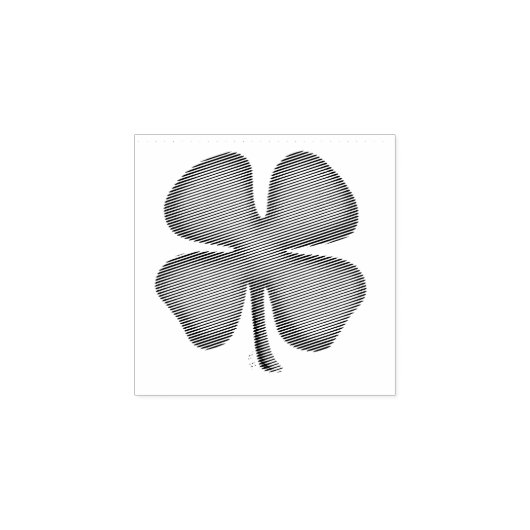 Lucky 4 Leaf Irish Clover kleine rubberstempel (Afrduk)