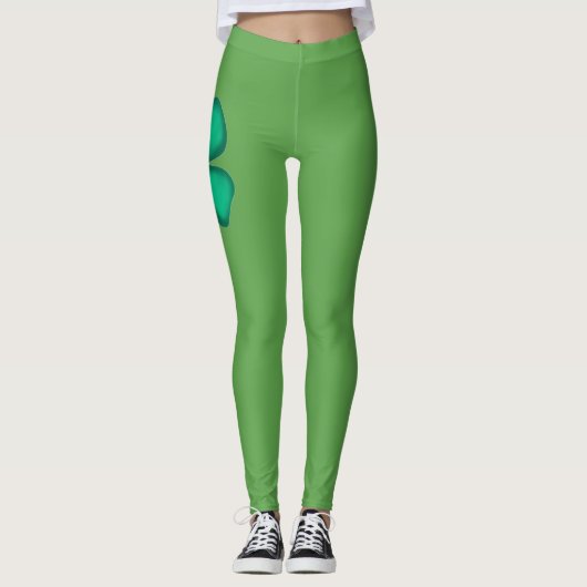 Lucky 4 Leaf Irish Clover leggings (Voorkant)