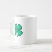Lucky 4 Leaf Irish Clover mok (Voorkant links)