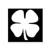 Lucky 4 Leaf Irish Clover omgekeerde lg rubber ste Rubberstempel (Afrduk)