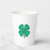 Lucky 4 Leaf Irish Clover papieren bekers (Voorkant)